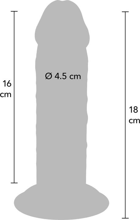 Image du produit ToyJoy Deluxe Dual Density Thick Dong TPE 18 cm