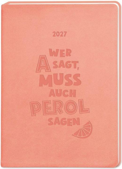 Produktbild Terminplaner Lederlook 2027 Peach (1 Woche / 2 Seiten)