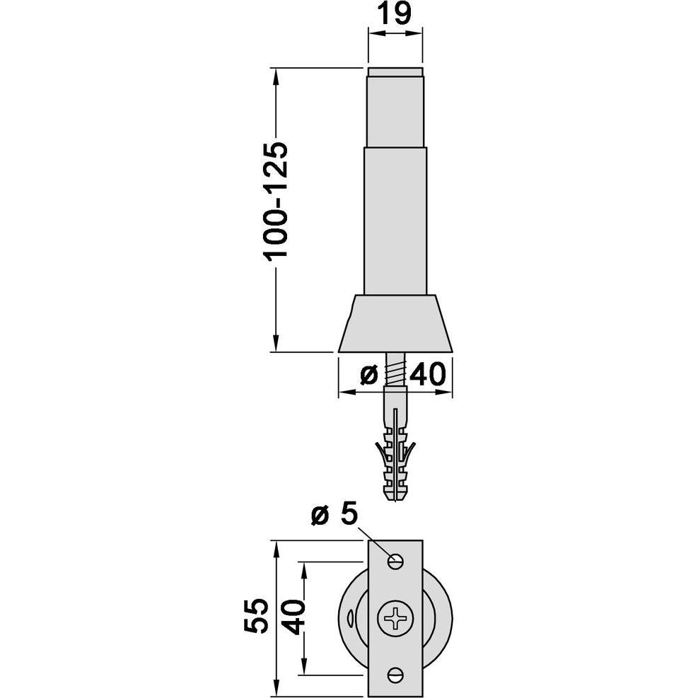 Thumbnail - Kws, Möbelausstattung, Trennwandstützen (1 Stk.)