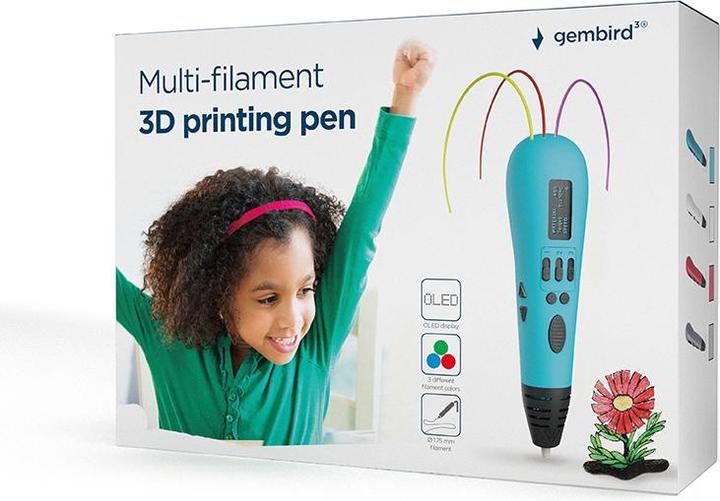 Immagine prodotto Gembird 3DP-PEND3C-01 Penna per stampa 3D multifilamento, filamento ABS/PLA, blu