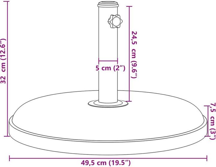 Actual product image vidaXL Sonnenschirmständer