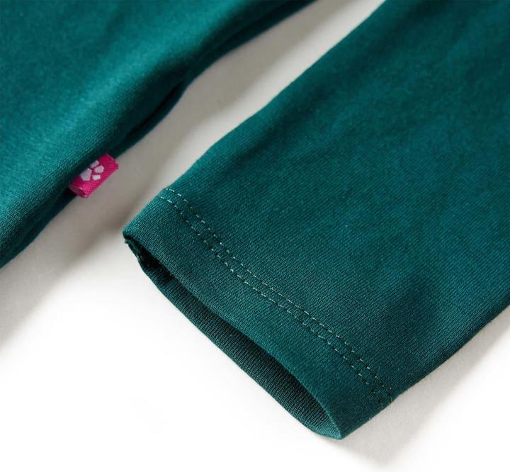 Produktbild vidaXL Kinder-Langarmshirt Dunkelgrün 116,Material: 95 (116)