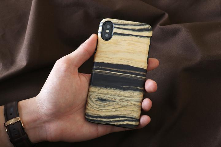 Actual product image Man&Wood SmartPhone case iPhone X/XS white ebony black (Apple iPhone X, Apple iPhone XS)