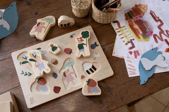 Image du produit Sebra Puzzle solide en bois, Pixie Land