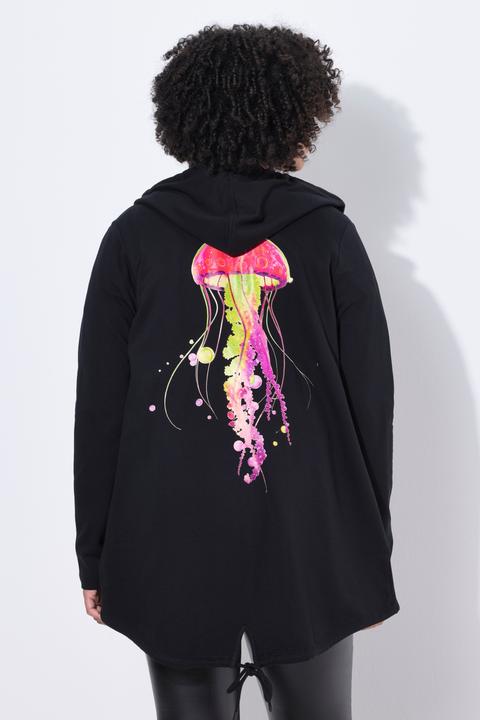 Produktbild Angel of Style Long-Sweatjacke, A-Linie, Qualle auf dem Rücken, Kapuze (58)
