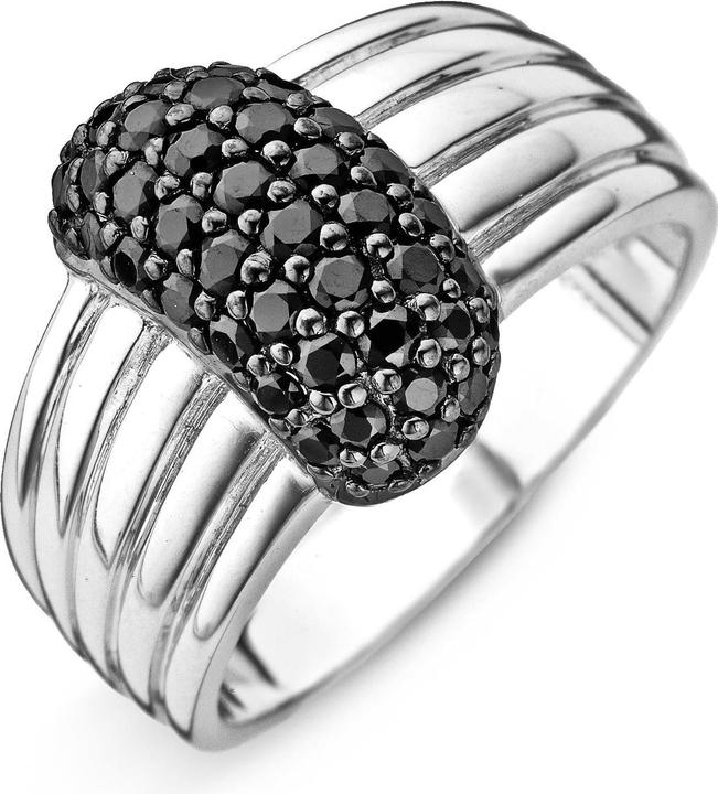 Orphelia Womens Ring 925 Silver Rhodium Plated Cubic Zirconia White Round Cut Size 50 159 ZR375650 (50, Zilver 925)