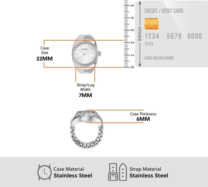 Produktbild Fossil Watch Ring (Analoguhr, 15 mm)