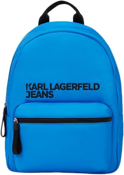 Actual product image Karl Lagerfeld Essential Nylon Backpack with Front Zip Pocket and Adjustable Straps