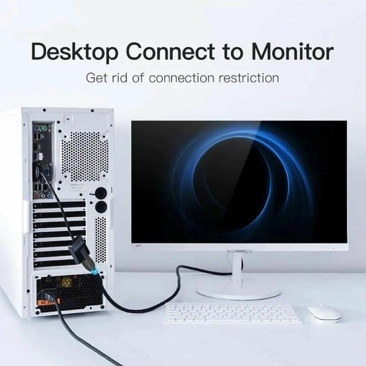 Actual product image Vention VGA to HDMI Converter with Female Micro USB and Audio Port 0.5M Black