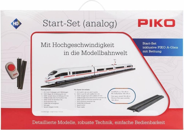 Actual product image Piko Start set with bedding track ICE 3 (Track H0)