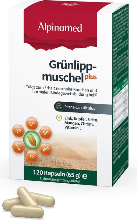 Actual product image Alpinamed Green-lipped mussel (120 Piece, Capsules, 100 g)