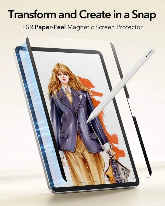 Image du produit ESR Paper-Feel Schutzfolie für iPad Pro 11 (1 pcs, Apple iPad Pro 11 2024, Apple iPad Pro 11 2025)