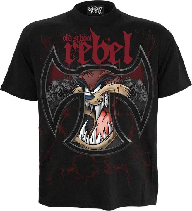 Actual product image Looney Tunes Unisex Adult Old School Rebel Taz T-Shirt (S)