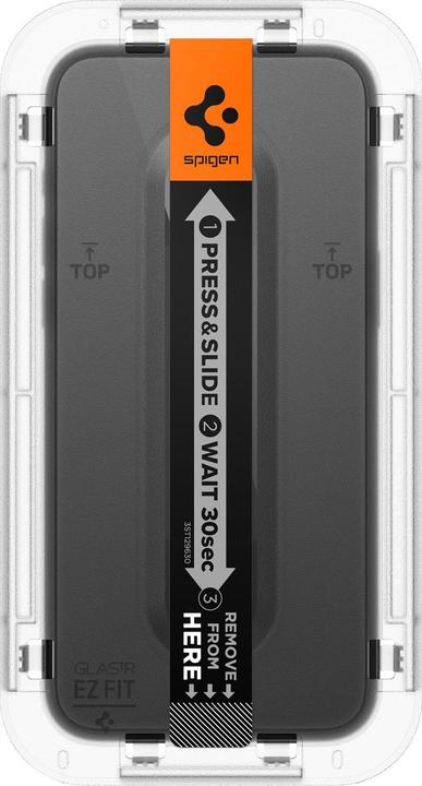 Actual product image Spigen TEMPERED GLASS GLAS.TR "EZ FIT" FC 2-PACK IPHONE 15 BLACK (2 pcs., Apple iPhone 15)