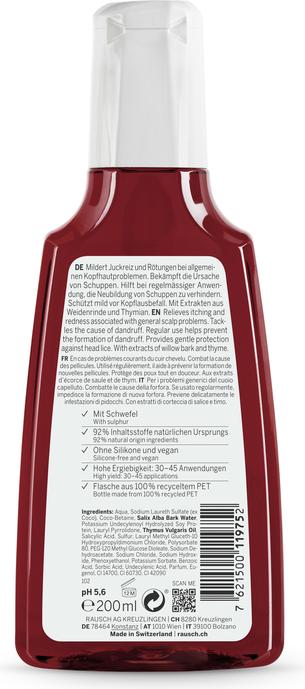 Image du produit Rausch Shampooing spécial à l’écorce de saule (200 ml, Shampoing liquide)
