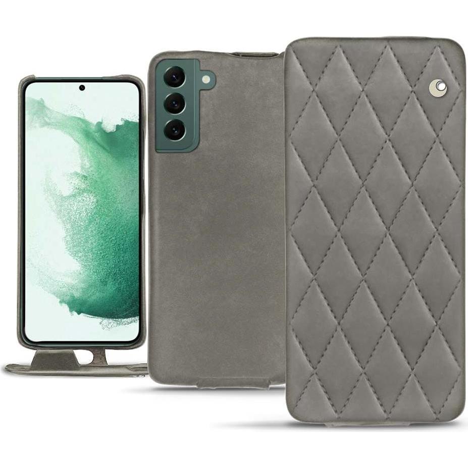 Noreve Lederschutzhülle vertikal (Samsung Galaxy S22+ 5G), Smartphone Hülle, Grau