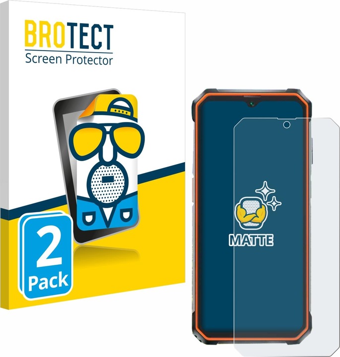 Actual product image BROTECT Anti-glare screen protector matt (2 Piece, Blackview BV9200)
