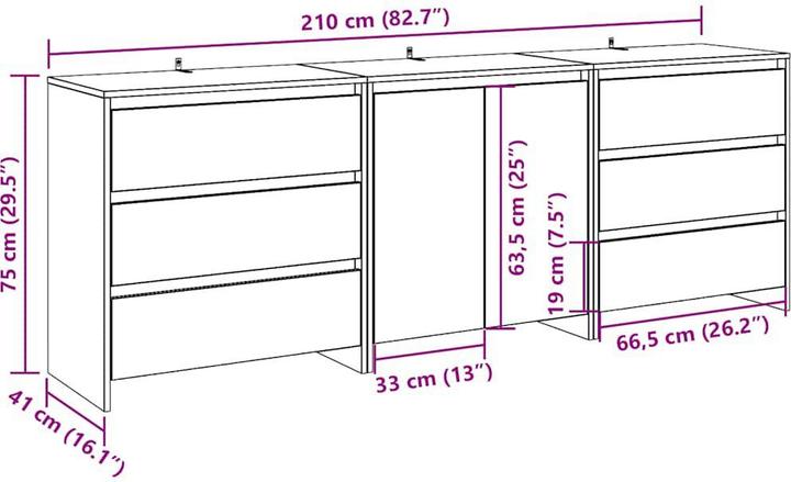 Produktbild vidaXL Sideboard (70 x 41 x 75 cm)