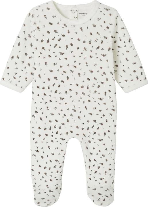 Produktbild Vertbaudet 2er-Pack Baby Samt-Strampler mit Recycling-Polyester, Blumen und Kragen (62)