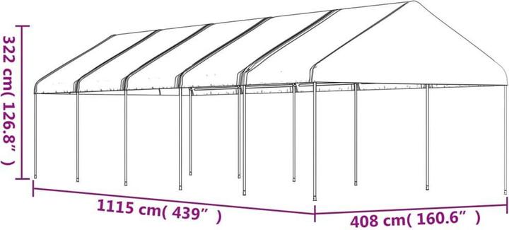 Produktbild vidaXL Pavillon (1115 cm, 408 cm)