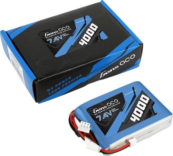 Actual product image Gens Ace RC Battery LiPo 4000 mAh 7.4 V RX/TX (7.40 V, 4000 mAh)