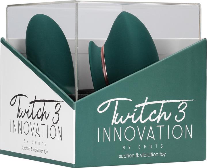 Image du produit Innovation Twitch 3 - Vibromasseur rechargeable & aspiration - Silicone - 10 Speed - Forest Green