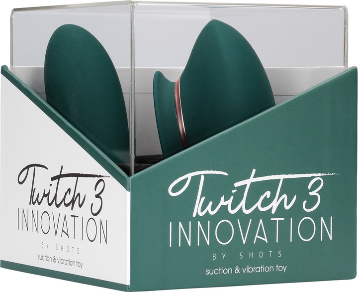 Image du produit Innovation Twitch 3 - Vibromasseur rechargeable & aspiration - Silicone - 10 Speed - Forest Green