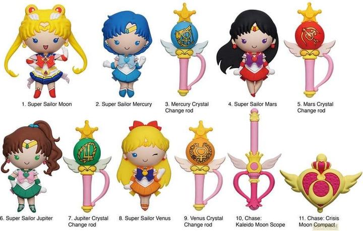Actual product image Monogram Int. Sailor Moon 3D PVC bag tags Series 7 Display (24)