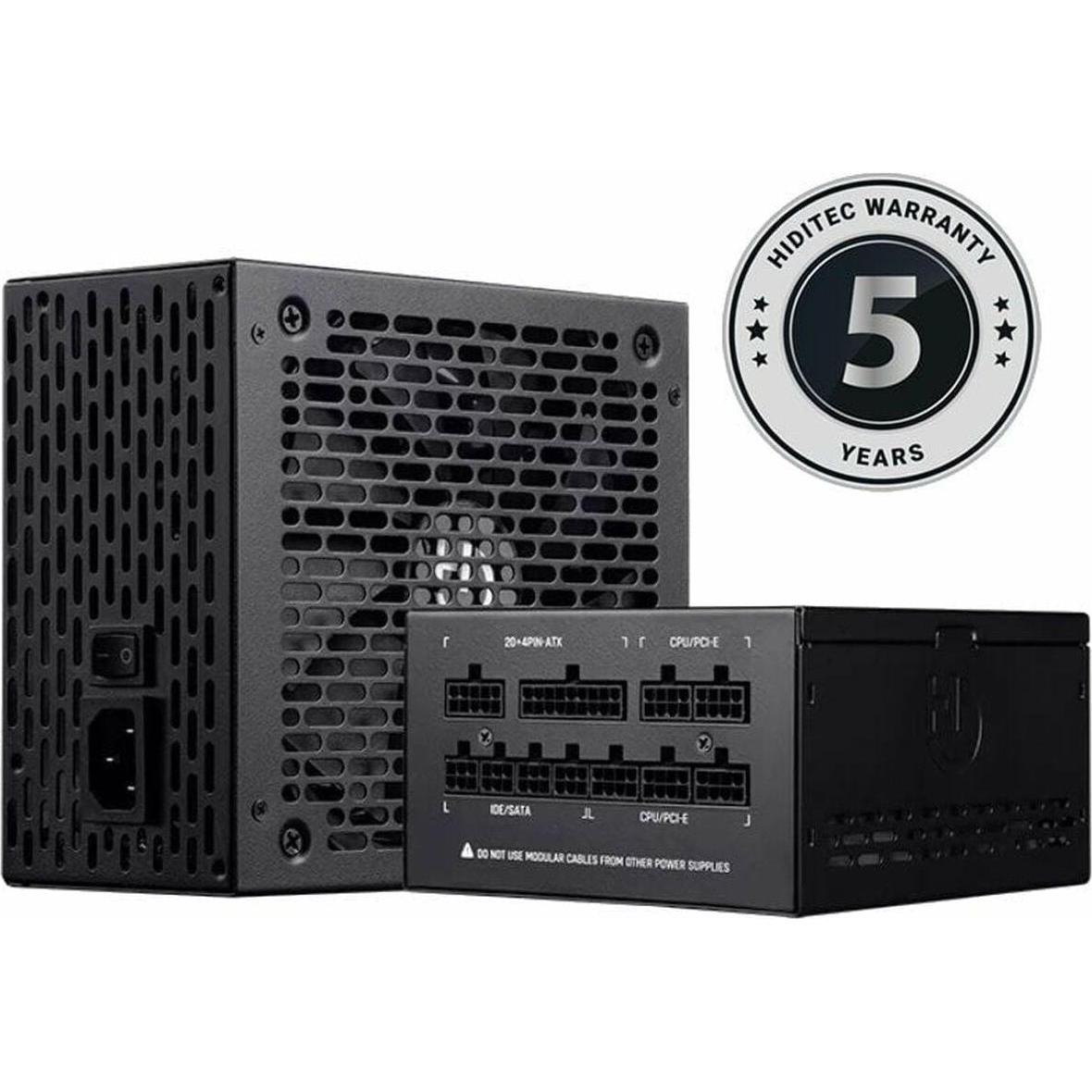 Hiditec Fuente Alimentacion Full Modular Bzx650 V2 80 Bronze Full Ra (650 W), Alimentatore PC, Nero