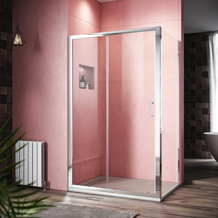 Actual product image SONNI 120x90cm Duschkabine Schiebetür-Duschkabine Duschkabine (120 cm, 170 cm, 185 cm)