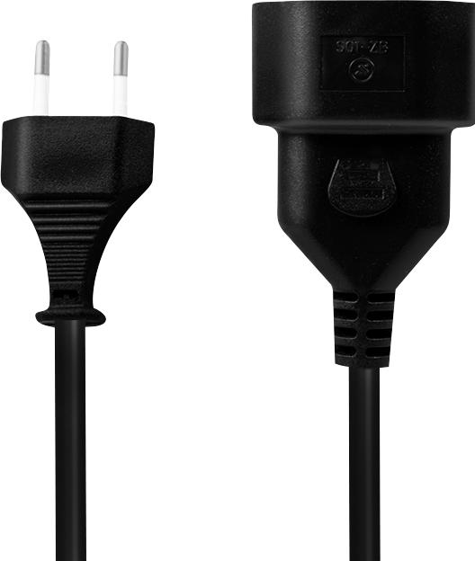 Produktbild LogiLink Netzkabelverlängerung (0.20 m, CEE 7/16)