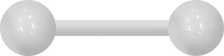 Immagine prodotto Star Piercing Barbell weiss mit zwei Kugeln (Materiale sintetico, senza ottone)
