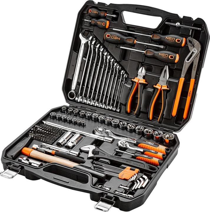 Produktbild Neo Handwerkzeugset 1/2", 1/4" (143 Stck.)