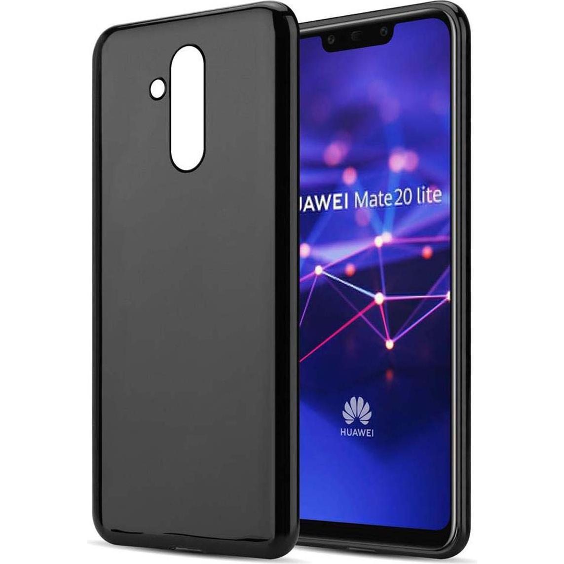 Cadorabo TPU Ultra Slim AIR Cover (Huawei Mate 20 Lite), Smartphone Hülle, Schwarz