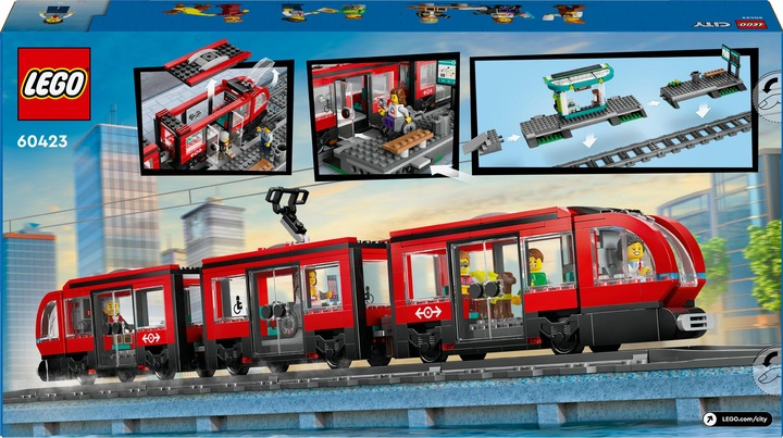 Actual product image LEGO Tram with stop (60423, LEGO City)