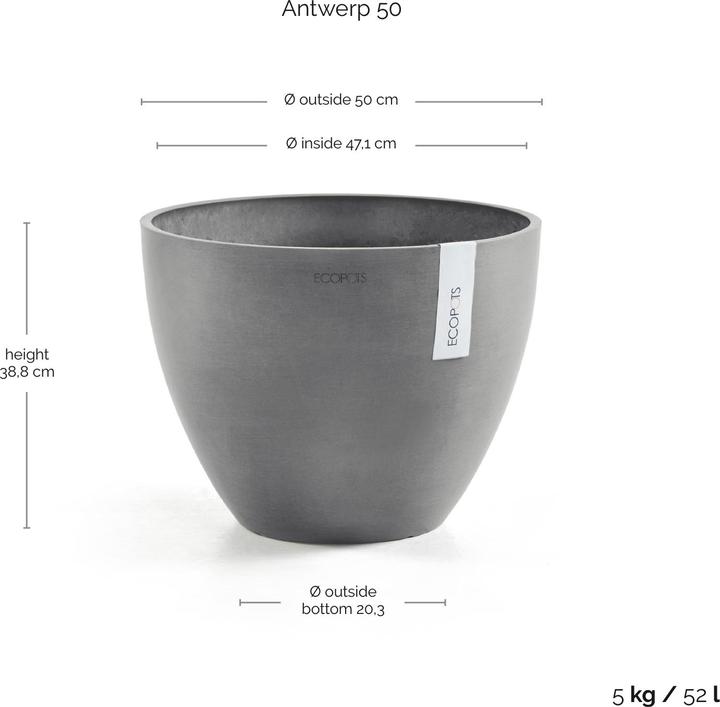 Produktbild Ecopots Antwerp (50 x 38.80 cm)