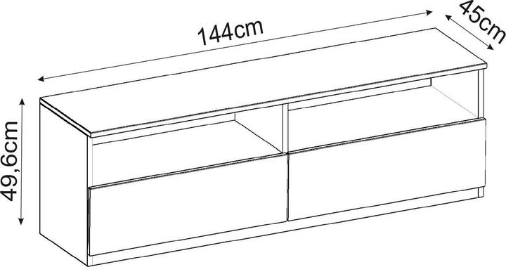 Immagine prodotto Homitis Centra TV Stand (144 x 45 x 49.80 cm)