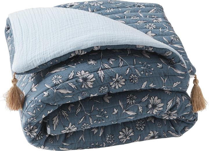 Image du produit Vertbaudet Baby Patchwork-Spieldecke/ Laufstalleinlage INDIEN BLUME, Quasten