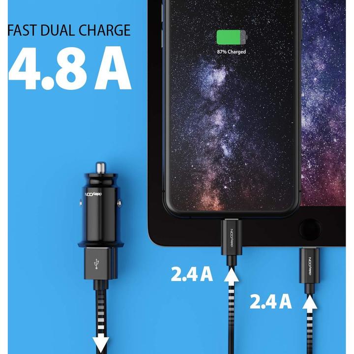 Produktbild deleyCON Mehrfach-KFZ-Steckdose MK-MK4191 2x2.4A