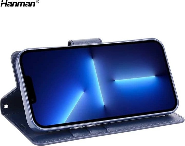 Immagine prodotto Hanman Apple iPhone XR - Custodia Mill con 3 scomparti per carte, blu scuro (Apple iPhone XR)
