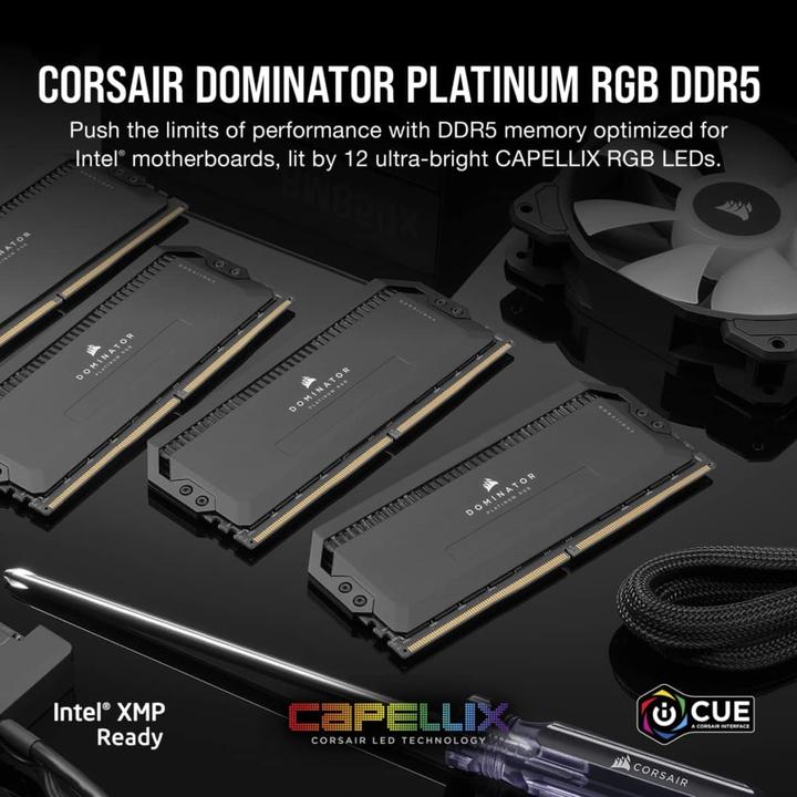 Produktbild Corsair Dominator Platinum RGB (4 x 16GB, 6200 MHz, DDR5-RAM, DIMM)