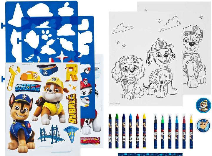 Produktbild Undercover Paw Patrol Schablonen- und Malset - 49-teilig.