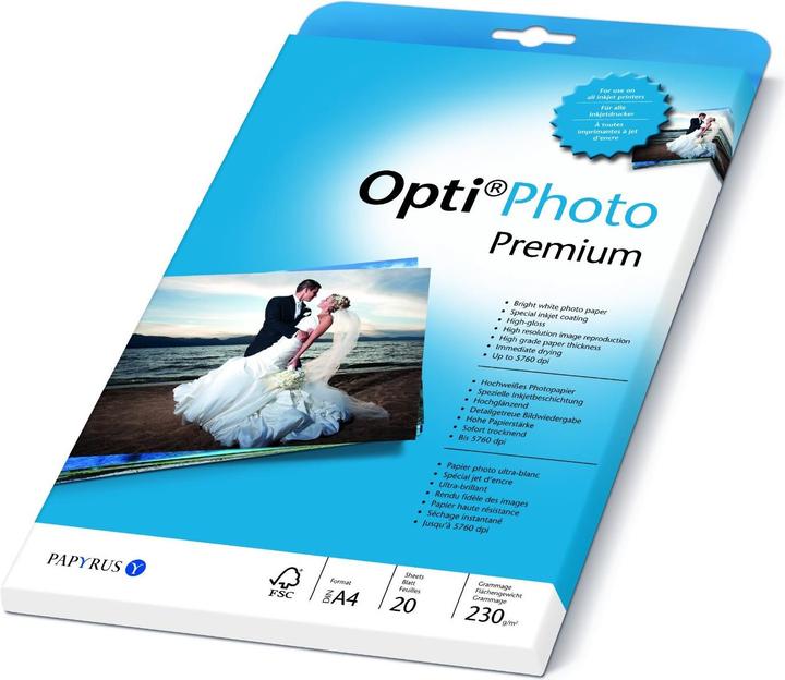 Produktbild Papyrus Opti Photo Premium, 20 Blatt (230 g/m², A4, 20 x)