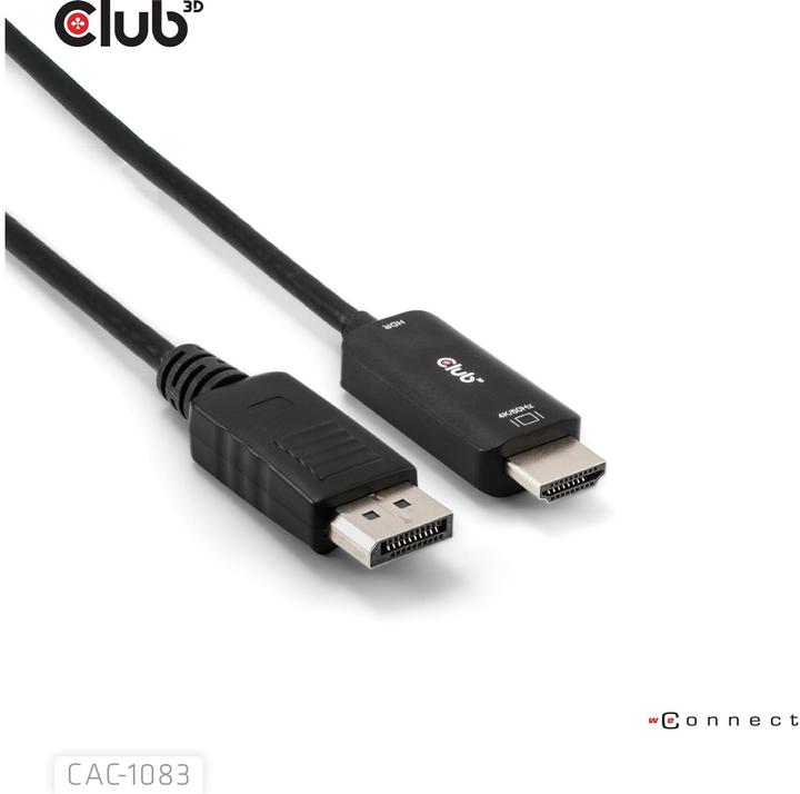 Produktbild Club 3D DisplayPort 1.4 Cable to HDMI 2.0b Active Adapter (2 m, DisplayPort, 2.0b)