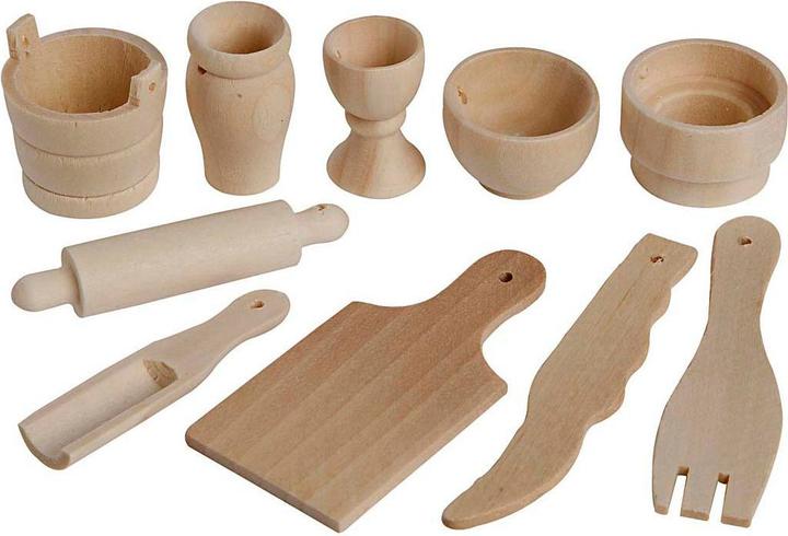 Creativ Company Küchenutensilien aus Holz, 50 Stk.