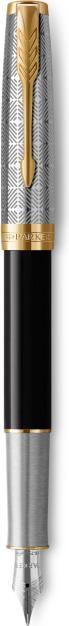Produktbild Parker Füller Sonnet Premium Metal & G.C. 18K sw F (Black, Gold, Metallic, 1x)