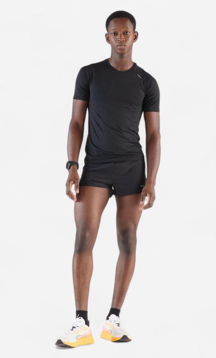 Produktbild Kiprun Laufshirt kurzarm - 500 Komfort Slim schwarz (L)