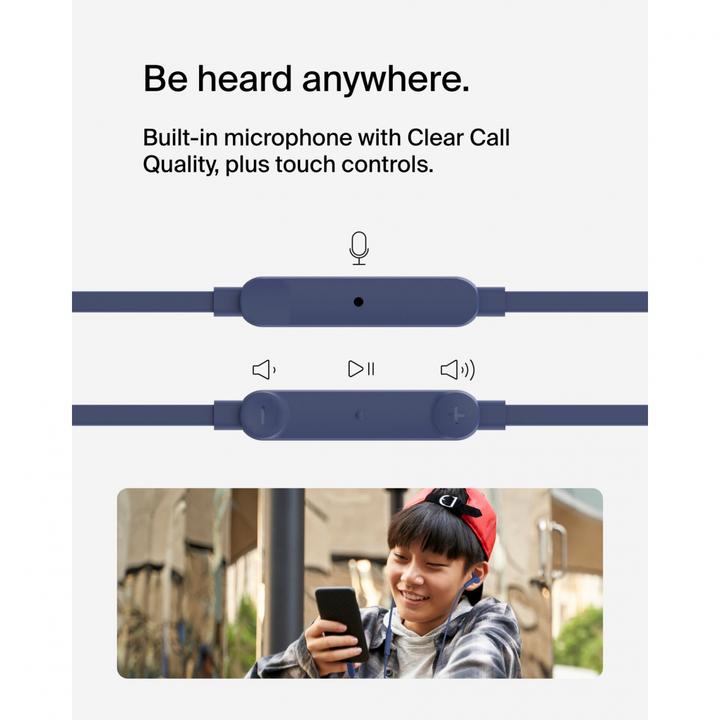 Image du produit Belkin Câble pour casque Rockstar In Ear, USB-C, bleu G3H0002hqBLV2 (pas de réduction du bruit, Filaire)