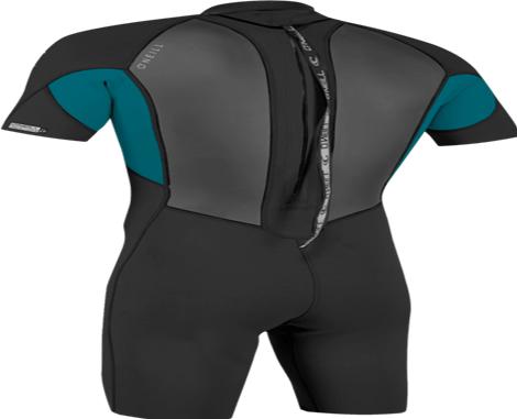 Actual product image O'Neill Reactor-2 2mm Back Zip S/S Spring- BLK/TID- Men (2 mm, S)