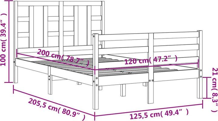 Produktbild vidaXL Kaolin (120 x 200 cm)